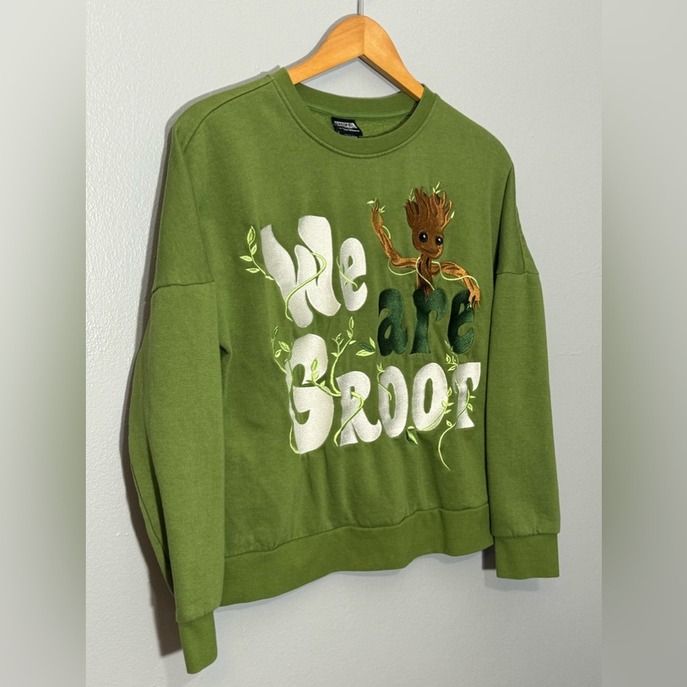 Marvel Guardians of the Galaxy Embroidered Groot Crewneck Sweatshirt | Small - Picture 2 of 6